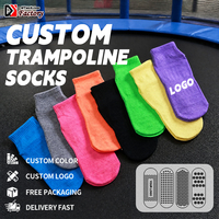 Chaussettes de trampoline en coton bambou pour adultes, jeunes et enfants, antidérapantes, respirantes, pour la gym, le fitness, l'entraînement, logo personnalisé, vente en gros