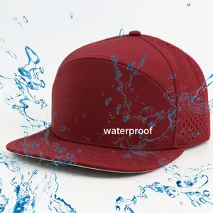 HS15 Blank Logo Baseball 6 Panel Non-waterproof Veracap Snapback Laser Hole Custom Hydro Waterproof Cap Hat