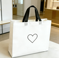 Sac fourre-tout écologique réutilisable grande capacité en tissu non tissé avec logo personnalisé pour boutique de vêtements et mode