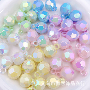 Iridescent Macaron Pendant Beads 16mm Plastic Resin For DIY Jewelry Making Bracelets Pendants Keychains - Product Image 1