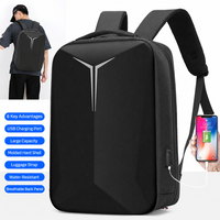 Mochila de Lujo para Hombre, Duradera, de EVA, Antirrobo, Informal, con Puerto USB, Grande, con Cierre, Impermeable, Ligera, para Viajes, Negocios, Portátil