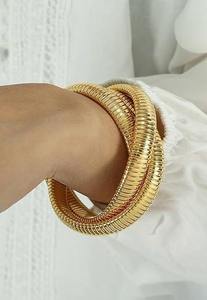 กำไลข้อมือทองเหลืองสไตล์วินเทจ ดีไซน์ทันสมัย สวยหรู พกพาสะดวก สำหรับผู้หญิงและเด็กผู้หญิง - Product Image 4