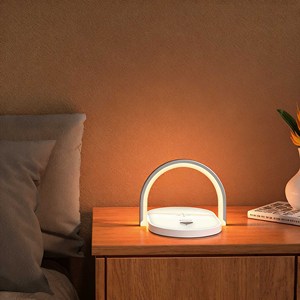 Chargeur sans fil 3-en-1 RECCI RLS-L15 avec lumière d'ambiance à commande tactile et support pour téléphone - Product Image 3