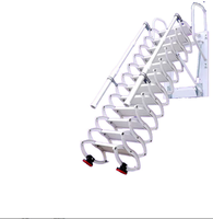 Escaliers rétractables pliants en aluminium et acier au carbone noir multifonctionnels durables épaissi Invisible Home Apartments