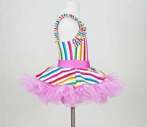 J000077 Vestido <span class=keywords><strong>de</strong></span> Ballet Profesional Niñas Lindo Arco Iris Colorido Punto <span class=keywords><strong>de</strong></span> Onda Vestido <span class=keywords><strong>de</strong></span> Tutú <span class=keywords><strong>de</strong></span> Ballet Niños Escenario Ropa <span class=keywords><strong>de</strong></span> Baile - Product Image 3