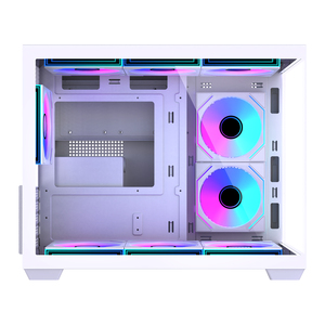 Boîtier d'ordinateur Lovingcool MATX à vue panoramique, conception à haut débit d'air, prend en charge plusieurs ventilateurs et le GPU <span class=keywords><strong>RTX</strong></span> <span class=keywords><strong>4070</strong></span>, boîtier de jeu compact - Product Image 3