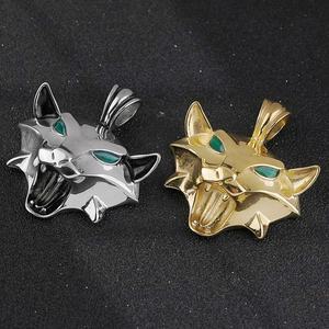 Pendentif Tête de Loup Viking en Acier Inoxydable Plaqué Or Exclusif Transfrontalier, Collier Mythologie Nordique pour Hommes et Femmes, Chrétien - Product Image 5