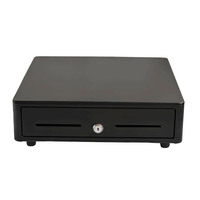 Cajón de Dinero Electrónico HER-350A de Alta Calidad, 12V 24V, Doble Ranura para Cheques, 3 Cerraduras, para Sistema POS