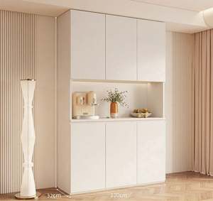 Armoire haute intégrée murale minimaliste moderne pour la cuisine, la salle à manger et le salon, pour le stockage du vin et du thé - Product Image 4