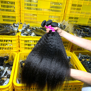 Extensiones de cabello humano brasileño para mujeres negras, mechones de pelo liso rizado <span class=keywords><strong>afro</strong></span>, grado 10, original - Product Image 3