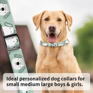 Conjunto de Collar y Correa para Perro Personalizable de PU/Poliéster con Pajarita Ajustable y Pañuelo - Product Image 5