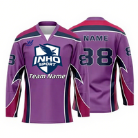 Maillot de hockey sur glace personnalisé selon votre design, fabrication OEM, vente en gros, sublimation, polyester, maille, jeunes et adultes