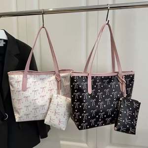 THK0524 New <b>Large</b> Tote <b>Bag</b> With Purses Set Bow Printed Fashionable Female Trend Shoulder Ladies Handbags - Product Image 1