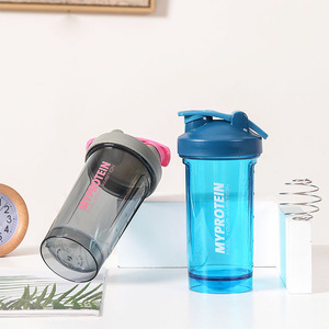 شعار مخصص خالٍ من BPA ، بخلاط بلاستيكي شفاف ، شاكر بروتين زجاجة شاكر مع شعار - Product Image 2
