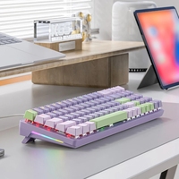 Clavier de jeu mécanique filaire K65 RGB rétro-éclairé à chaud pour PS4 PC Win Mac Gamer