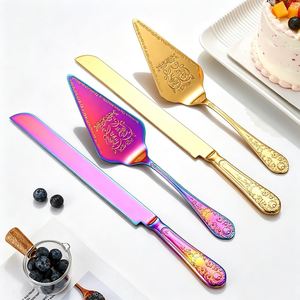 Wholesale Stainless Steel Luxury Baroque <b>Cake</b> Knife and Spatula Gift <b>Box</b> Packaging Pizza Spatulas for <b>Weddings</b> Restaurants - Product Image 3