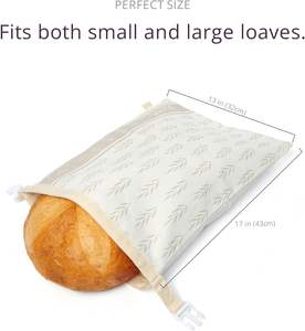 ネクターネスト 再利用可能な自家製パン用バッグ（2個パック）- XL コットン蜜蝋バッグ、サワードウバッグ、蜜蝋バッグ - Product Image 5