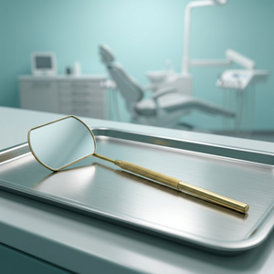 Ijrak Surgical Purple Wall Mounted <b>Mirror</b> Green Prongs Stainless Steel Frame Silver Finish 3X Magnification <b>Foldable</b> Medical - Product Image 6