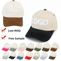 Gorras de Béisbol Personalizadas ODM/OEM de Algodón, Gorras Trucker de 6 Paneles con Visera, Parches, Gorras Ajustadas Lisas a la Moda