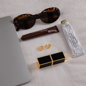 <b>Cuff</b> <b>Earrings</b> Gold Plated Bead Design Stainless Steel Women's Jewelry Fashion Accessory - Product Image 4