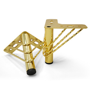 Pieds de meubles en métal Wansheng 12cm 15cm, en acier laminé à froid torsadé, base soudée en titane pour canapé, table basse, meuble TV - Product Image 2