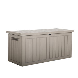 Garden Tools Organizer Plastic Storage Container Outdoor Patio Deck Box