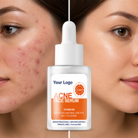 Sérum Visage Personnalisable Anti-Rides, Éclaircissant et Anti-Acné avec Acide Salicylique et AHA pour Peaux à Tendance Acnéique 30ml Liquide
