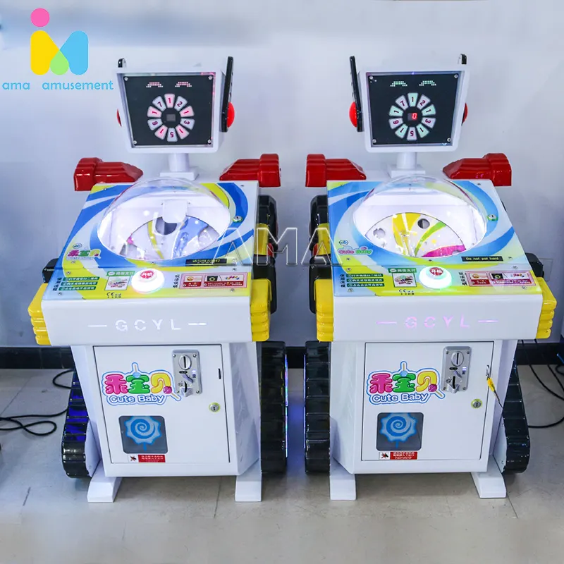 AMA 동전 작동 게임기 키즈 Guai 아기 사탕 기계 캡슐 장난감 자판기 게임기 아케이드