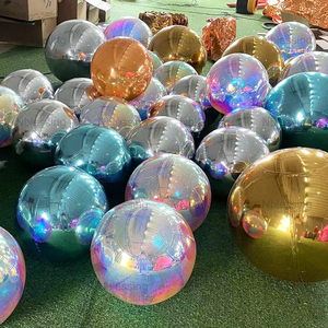 Sliver Inflatable Mirror Ball Sphere <b>Balloon</b> Events Wedding Party Decor PVC Big Shiny Metallic Balls Mirrior Ball Sphere Inflata - Product Image 2