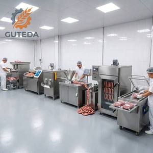 Línea de Producción de Salchichas Ahumadas GUTEDA - Planta Industrial de Procesamiento de Carne para Salchicha Roja, Salchicha Frankfurt, <span class=keywords><strong>Hot</strong></span> <span class=keywords><strong>Dog</strong></span> y Embutidos - Product Image 1