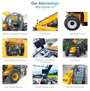 Chinese Four Wheel 3.0 Ton 3.5 4.0 Fork <b>Lift</b> All-Terrain Mini Small Off Road Telehandler Forklift T3510 Topsense, Topsense - Product Image 6