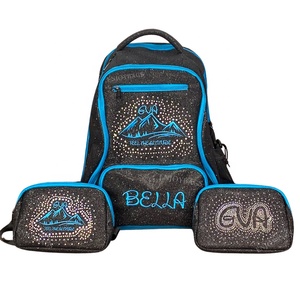 Bolsa de Cintura Personalizada com Strass Preto e Glitter com Logo da Equipe para Dança, Cheerleading, Clubes e Equipes Esportivas - Product Image 3