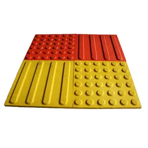 EPDM Rubber Blind Alley Brick Interlocking Gummi bodenfliesen Outdoor Tactile Tile Rubber Rbick