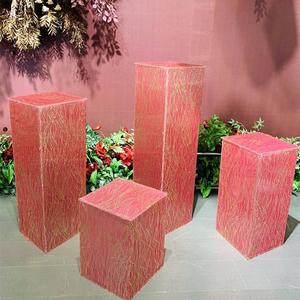 Soporte de flores multicolor Nueva tecnología Soporte de pastel hueco de hierro Accesorios de escenario de boda - Product Image 2