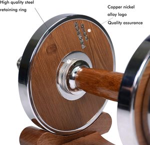 <span class=keywords><strong>Mancuernas</strong></span> <span class=keywords><strong>PROIRON</strong></span> de Acero Cromado con Acabado en Madera de Nogal, 20 kg, <span class=keywords><strong>Ajustables</strong></span>, para Deporte, Regalos, Venta al por Mayor de Fábrica - Product Image 4