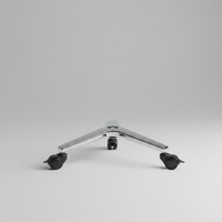 Base de chaise robuste en alliage d'aluminium à trois griffes pour pieds de table et de chaise - Mobilier de salon, chambre et hôtel