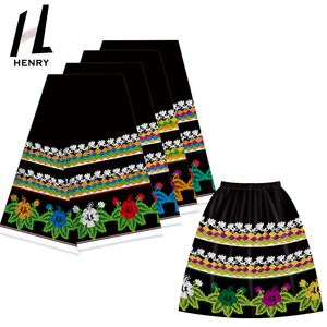 Usine fond noir motif régulier <span class=keywords><strong>patchwork</strong></span> couleur jupe dentelle pour les femmes dans une variété de couleurs doux et confort - Product Image 4