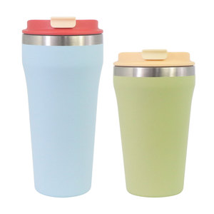 <span class=keywords><strong>Tasse</strong></span> à café isotherme en acier inoxydable <span class=keywords><strong>2</strong></span>-en-1 de 16 oz avec couvercle, double paroi isolée, pour voyage, à boire directement et avec paille, double usage - Product Image 6