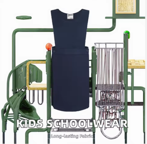 ชุดเดรสทรงเอี๊ยมแบบเรียบ คอโอ สำหรับนักเรียนหญิงระดับมัธยมต้น ผลิตตามสั่งจากโรงงาน ผ้าวิสโคส/โพลีเอสเตอร์ - Product Image 2
