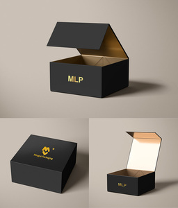 Customized Magnetic Luxury <b>Black</b> Eva Insert Matte Magnetic Carton <b>Box</b> Packaging Wine Bottle Glass Products Gift Packing <b>Box</b> - Product Image 2