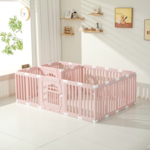 High Quality Safe Adjustable Clear Acrylic Plastic Fashion Cat Playpen Indoor/Outdoor Pet Fence <b>Button</b> Closure Square Design - Product Image 3
