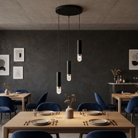 Lámparas Colgantes LED Redondas de Cuerda Negra, Estilo Nórdico Postmoderno, Creativas, para Decoración del Hogar, para Dormitorio