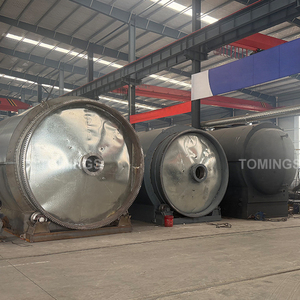 Horizontal Rotating Waste Tire And Waste <b>Rubber</b> Oil Refining Batchwise Cracking Equipment; Tire Recycling Equipment - Product Image 1