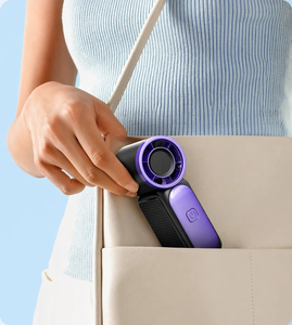X688 <b>Mini</b> High-Speed Handheld <b>Fan</b> with Digital Display Portable USB Rechargeable - Product Image 4