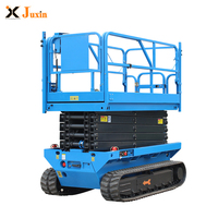Ascenseurs à ciseaux sur chenilles avec pistes à rouleaux en acier, livraison rapide gratuite, taille, levage hydraulique sur Terrain accidenté, levage 200kg-450kg pour Une