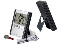 Termómetro higrómetro para interiores y exteriores con medición de humedad y temperatura digital LCD para el hogar con datos mínimos máximos