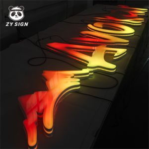 Custom Design 3D RGB LED Illuminated Outdoor <strong>Billboard</strong> Signage For Nightclub Food Truck IP54 Weatherproof Wall/Ground Mountable - Product Image 3