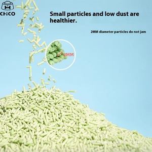 ODM/OEM de fábrica Natural no tóxico 2,0mm Biodegradable Maíz Flushable Clumping Ball Ecológico Té verde Tofu <span class=keywords><strong>Arena</strong></span> para gatos - Product Image 4