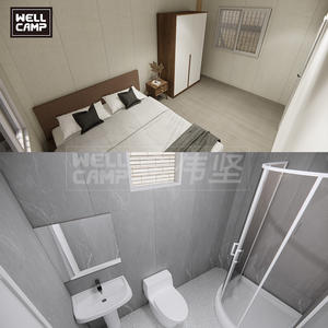 WELLCAMP Maison de montagne rustique en structure acier, Villa légère en acier, 2 chambres, Maisons modulaires de luxe, Étanches, Alimentées à l'énergie solaire - Product Image 5