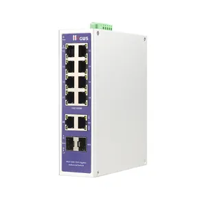 Commutateur Ethernet industriel 10 ports full gigabit RJ45 et 2 ports full gigabit Uplink sfp port